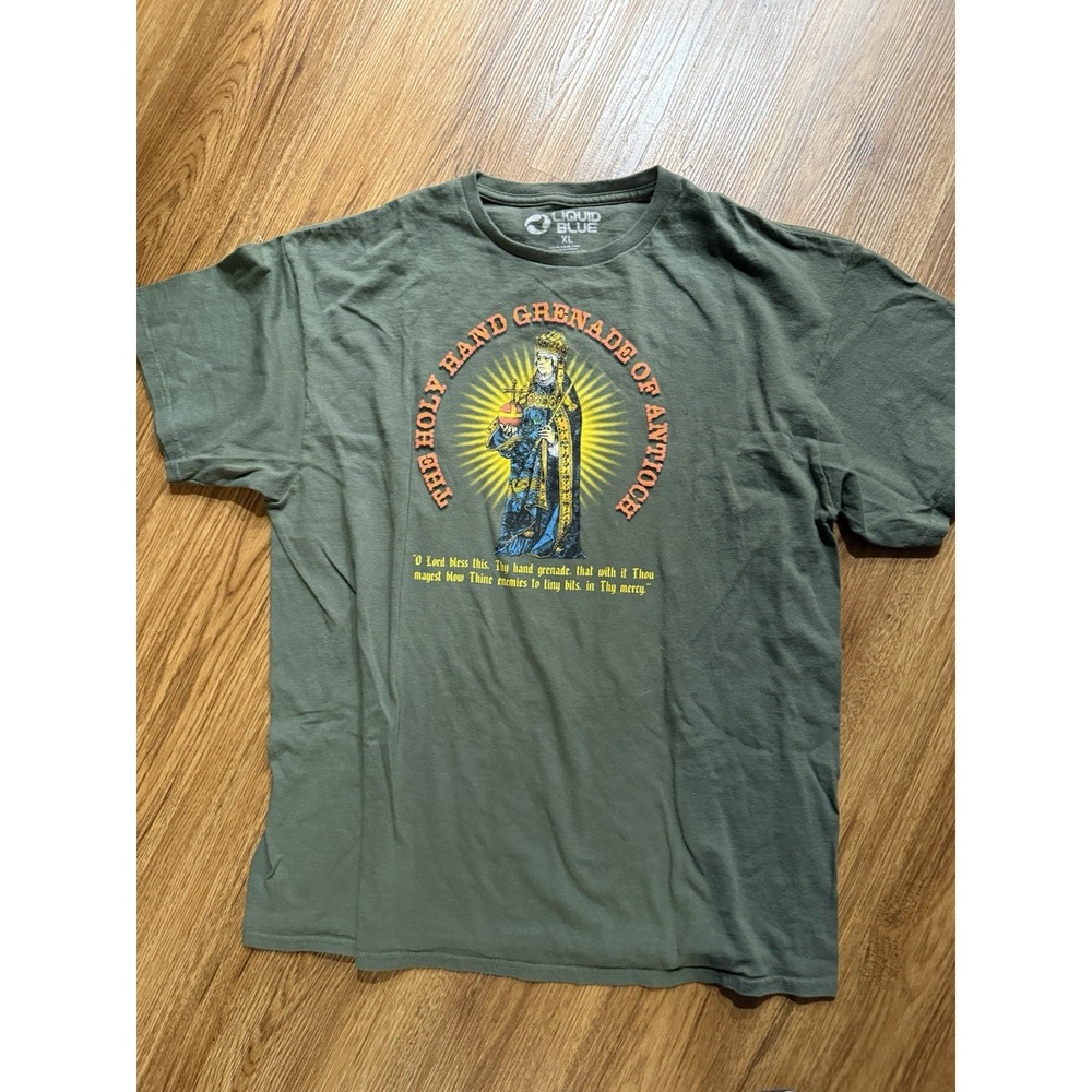 MONTY PYTHON-HOLY HAND GRENADE-of Antioch-2 Sided T-shirt Size XL,‎ Liquid Blue